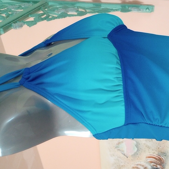Venus One Piece Swimsuit Pretty BLUE! Size 10 - Picture 4 of 10
